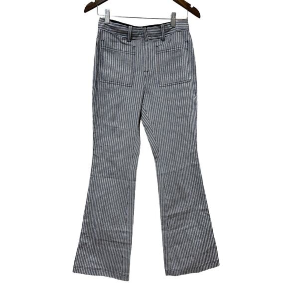 Derek Lam 10 Crosby Striped Flared Pants Size 4 - Picture 1 of 11
